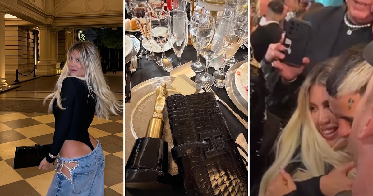 Wanda Nara se llevó el Martín Fierro a la Canción Viral y lo festejó con una humorada desde el escenario del Tango Porteño