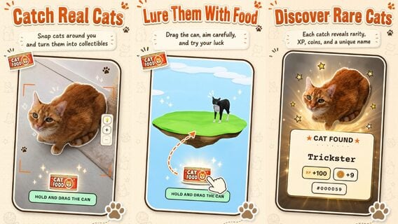 CatchCat lleva los gatos callejeros al álbum digital de los celulares